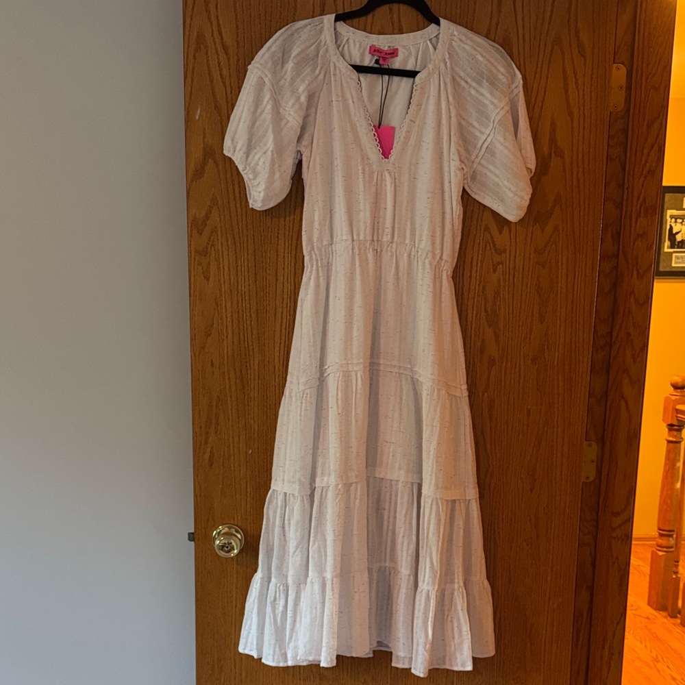 Betsey Johnson Cream Maxi Dress